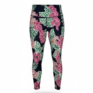 Crown & Ivy Women's Medium Activewear Athletic Blue Floral Animal Print NWT